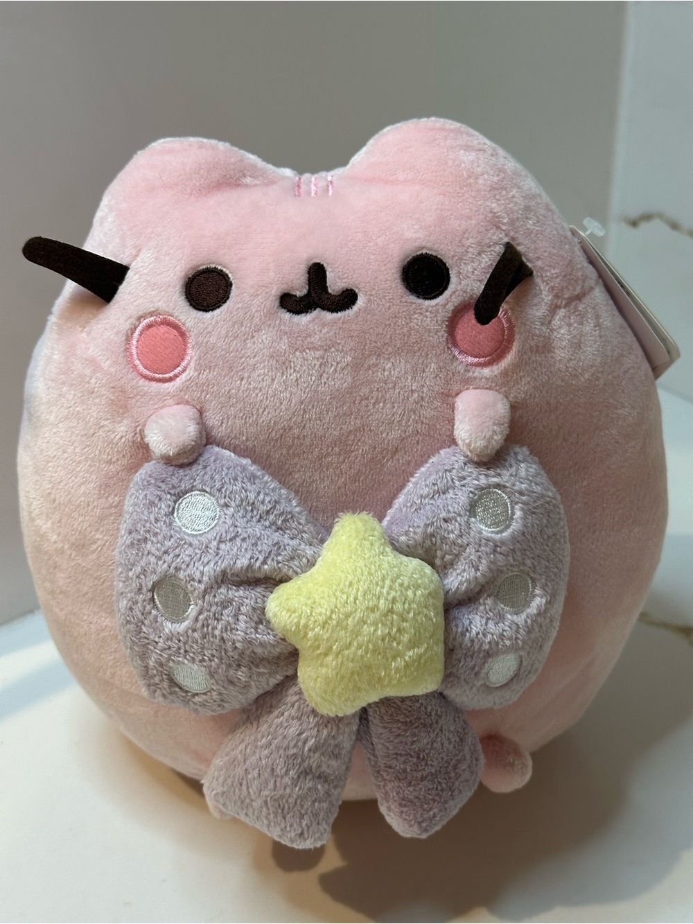 Gund Pink PUSHEEN With Purple Bow #6059928 Year 2021 NWT